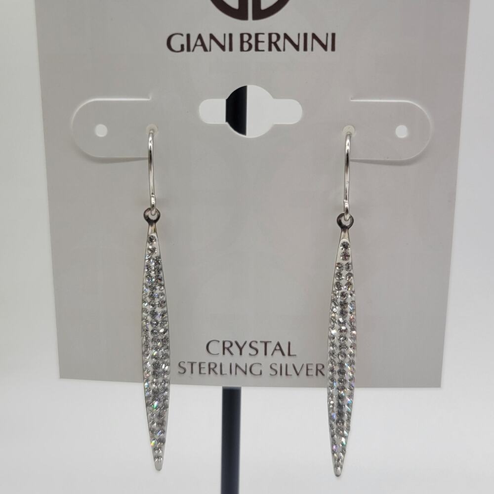 Giani Bernini Crystal drop earrings, Sterling silver, New with tags